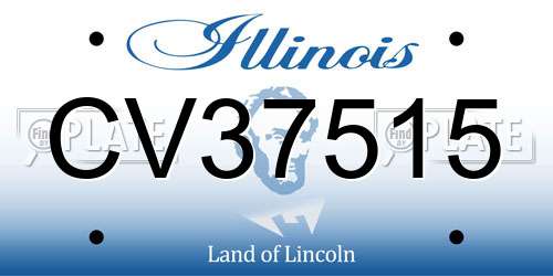CV37515 Illinois License Plate