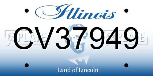 CV37949 Illinois License Plate