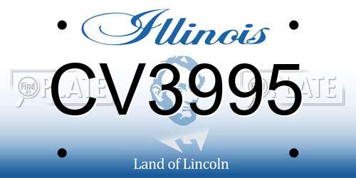 CV3995 Illinois License Plate