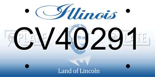 CV40291 Illinois License Plate