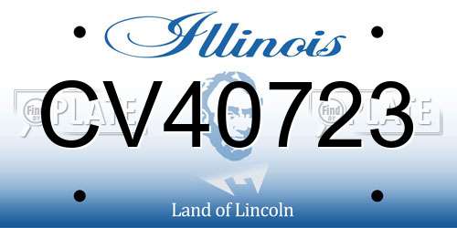 CV40723 Illinois License Plate