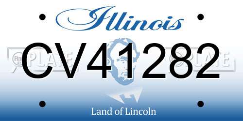 CV41282 Illinois License Plate