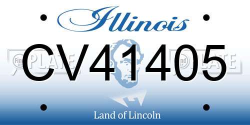 CV41405 Illinois License Plate