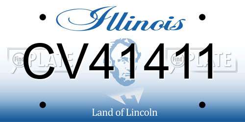 CV41411 Illinois License Plate