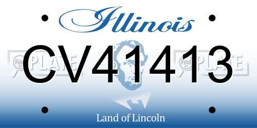 CV41413 Illinois License Plate