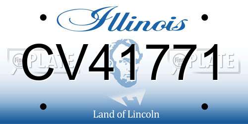 CV41771 Illinois License Plate