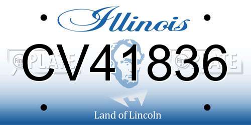 CV41836 Illinois License Plate