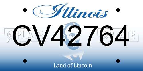 CV42764 Illinois License Plate