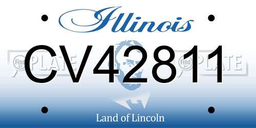 CV42811 Illinois License Plate