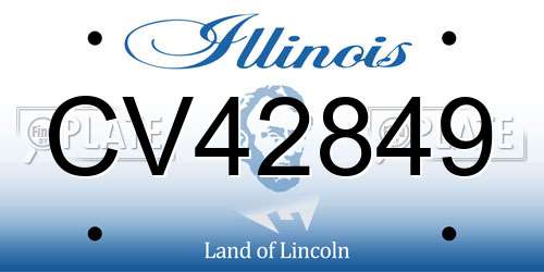 CV42849 Illinois License Plate