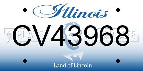 CV43968 Illinois License Plate