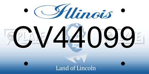 CV44099 Illinois License Plate