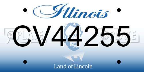 CV44255 Illinois License Plate