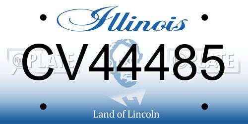 CV44485 Illinois License Plate