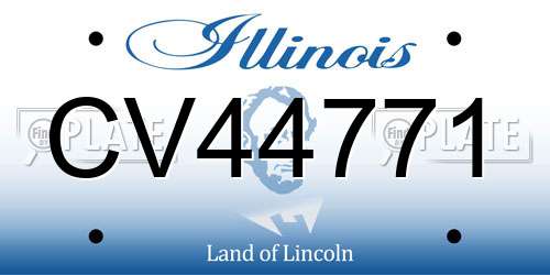 CV44771 Illinois License Plate