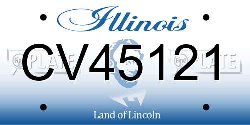 CV45121 Illinois License Plate