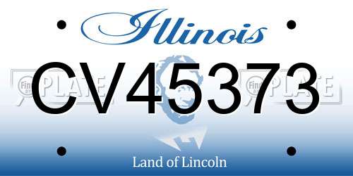 CV45373 Illinois License Plate