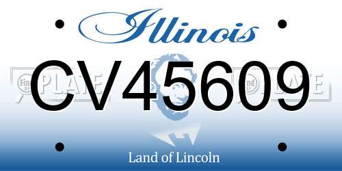 CV45609 Illinois License Plate