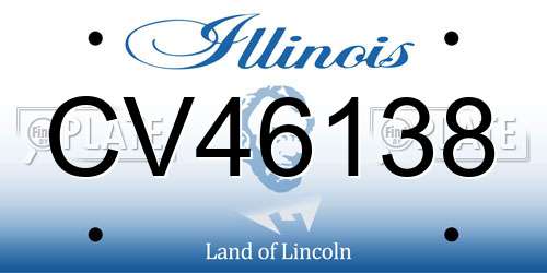 CV46138 Illinois License Plate
