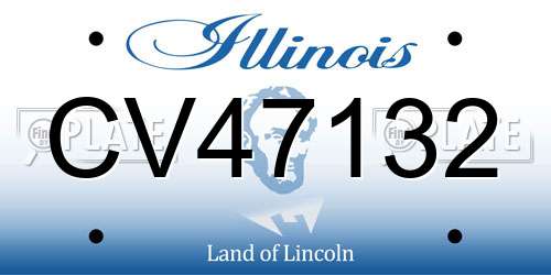 CV47132 Illinois License Plate