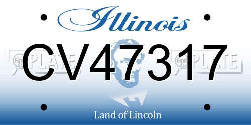 CV47317 Illinois License Plate