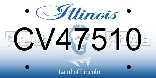 CV47510 Illinois License Plate