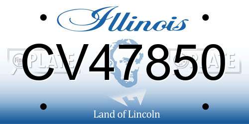 CV47850 Illinois License Plate