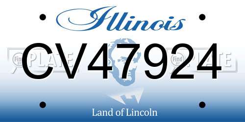 CV47924 Illinois License Plate