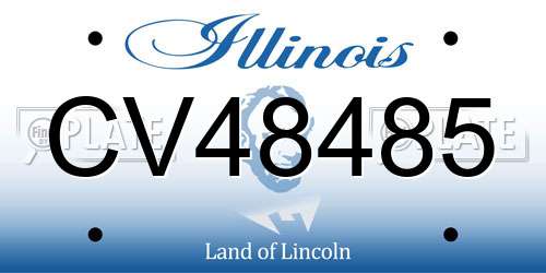CV48485 Illinois License Plate