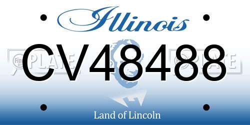 CV48488 Illinois License Plate