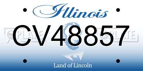 CV48857 Illinois License Plate