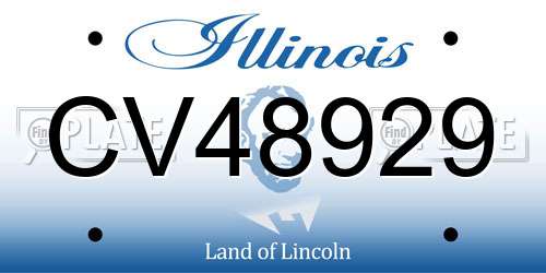 CV48929 Illinois License Plate
