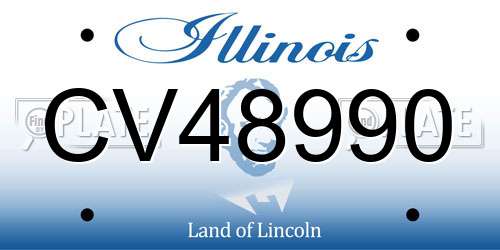 CV48990 Illinois License Plate