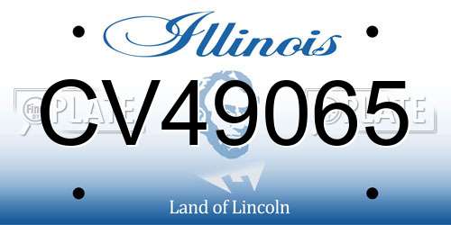 CV49065 Illinois License Plate