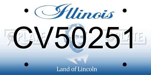 CV50251 Illinois License Plate