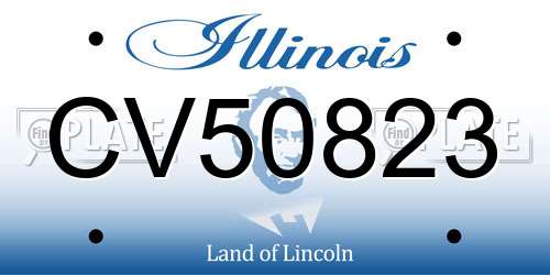 CV50823 Illinois License Plate