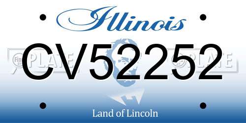 CV52252 Illinois License Plate