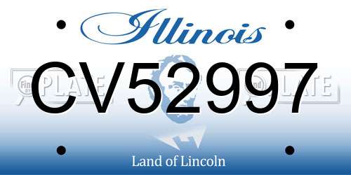CV52997 Illinois License Plate