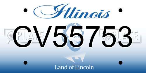 CV55753 Illinois License Plate