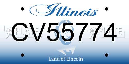 CV55774 Illinois License Plate