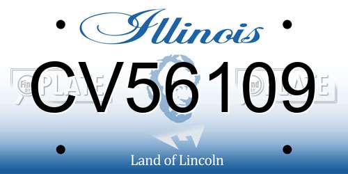 CV56109 Illinois License Plate