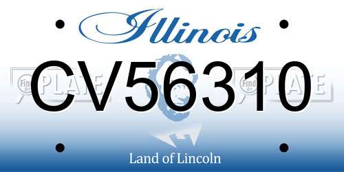 CV56310 Illinois License Plate