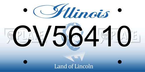 CV56410 Illinois License Plate