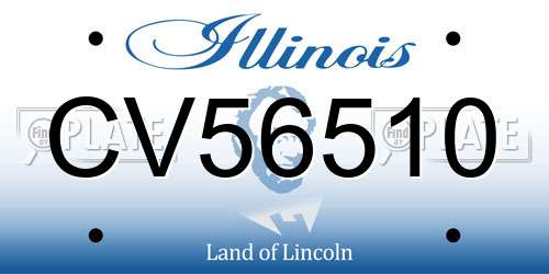 CV56510 Illinois License Plate