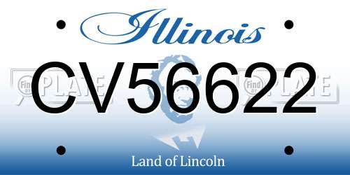 CV56622 Illinois License Plate