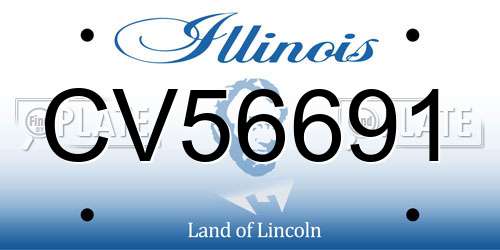 CV56691 Illinois License Plate
