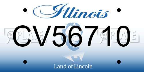 CV56710 Illinois License Plate