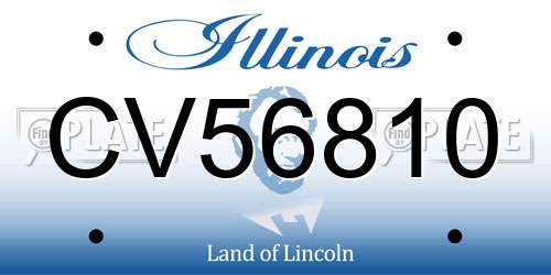 CV56810 Illinois License Plate