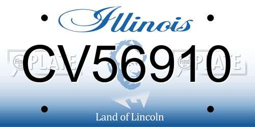 CV56910 Illinois License Plate