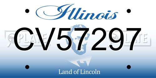 CV57297 Illinois License Plate